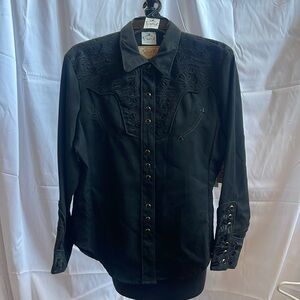 Scully Ladies Jet black size medium Western Shirt.